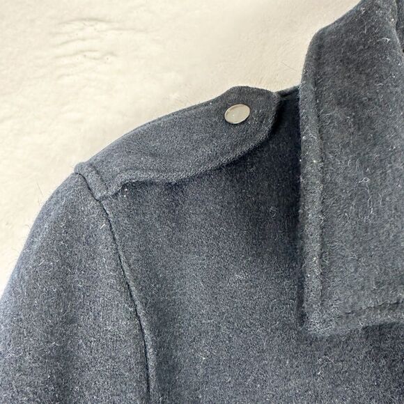 American Eagle Men's Wool Military Style Coat Size Medium Dark Navy - Picture 4 of 7